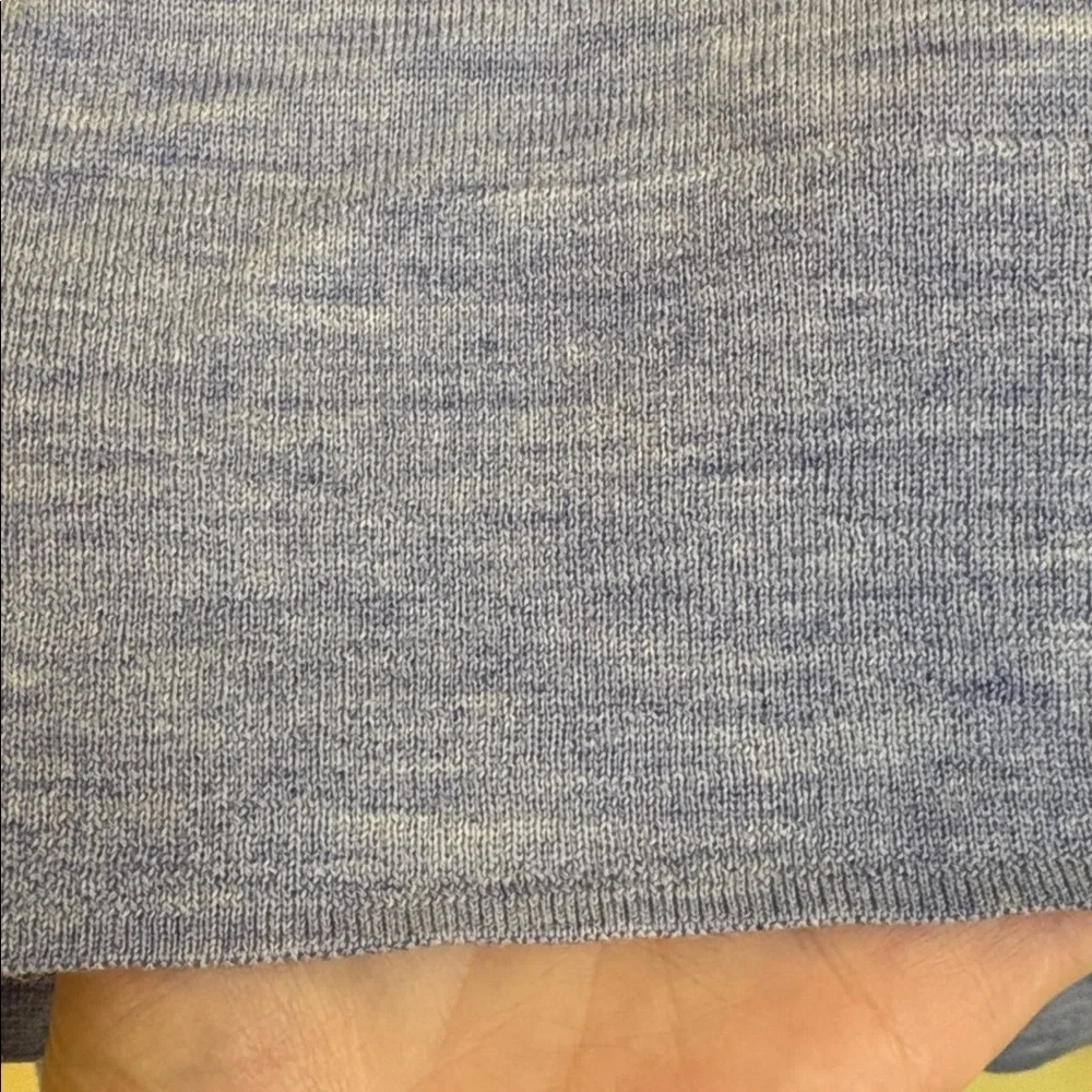 J Crew Lavender Lilac 100% Merino Wool Knit Hi Lo Bell Tie Cuff V Neck Sweater S